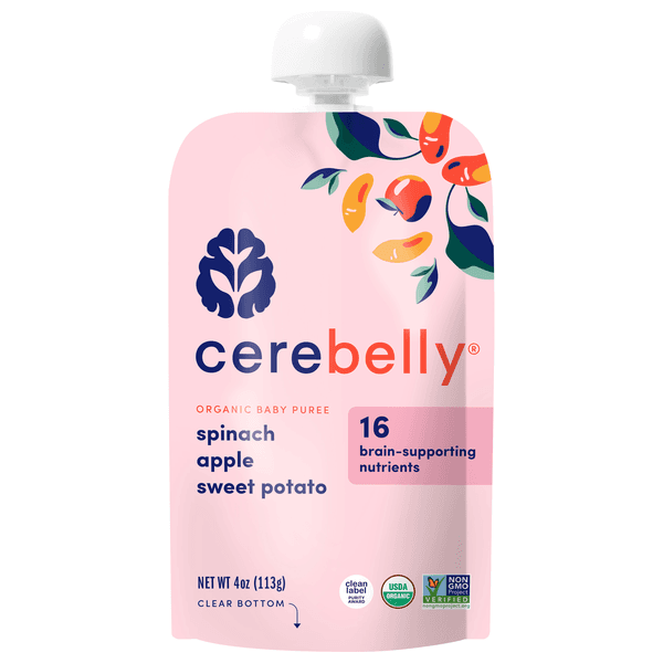 Cerebelly Organic Baby Puree Spinach Apple Sweet Potato