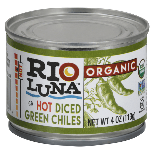 Rio Luna Green Chiles Hot Diced Organic