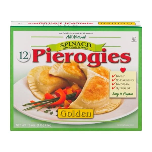 Golden Pierogies Spinach With Potato & Onion All Natural