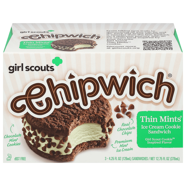 Chipwich Cookie Ice Cream Sandwich Mint Chocolate Chip