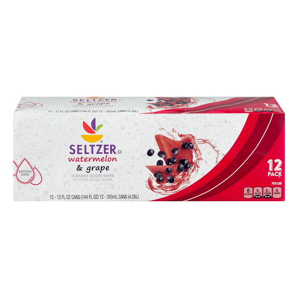 Stop & Shop Seltzer Water Watermelon & Grape