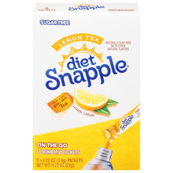 Snapple Diet Sugar Free Lemon Iced Tea On The Go Drink Mix