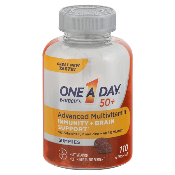 One A Day Women'S 50+ Advanced Multivitamin With Brain Support Gummies