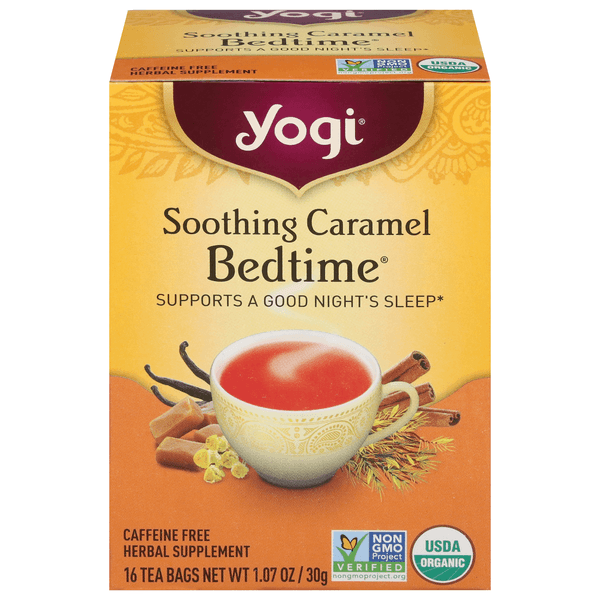 Yogi Herbal Supplement Tea Bedtime Soothing Caramel