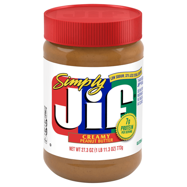 Simply Jif Peanut Butter Creamy Low Sodium & Less Sugar