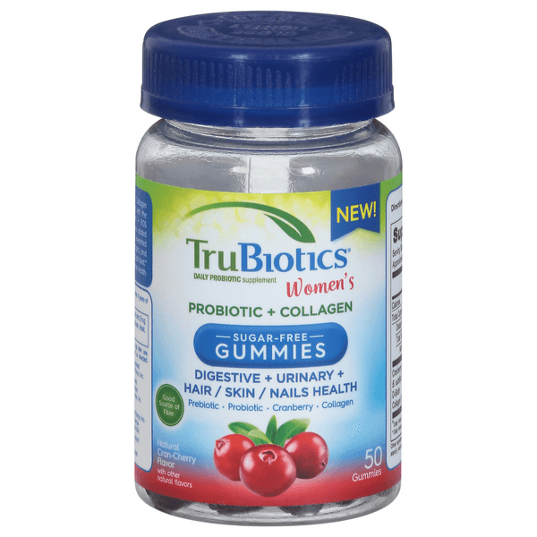 Trubiotics Women'S Probiotic + Collagen Sugar-Free Gummies Cran-Cherry Flavor