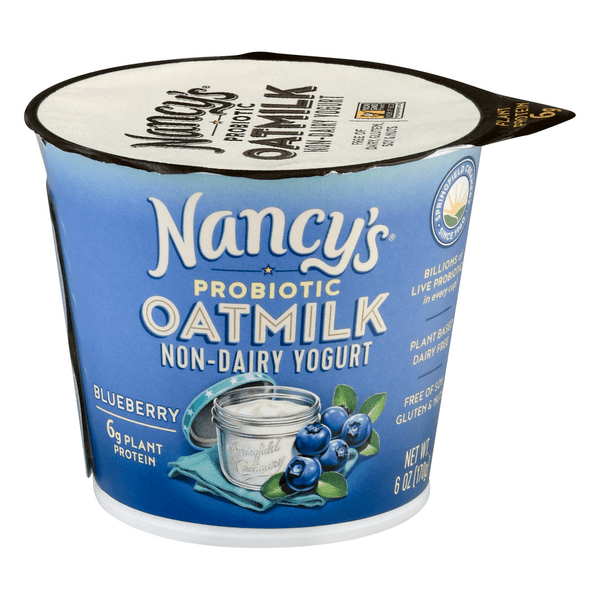 Nancy'S Probiotic Oatmilk Non-Dairy Yogurt Blueberry