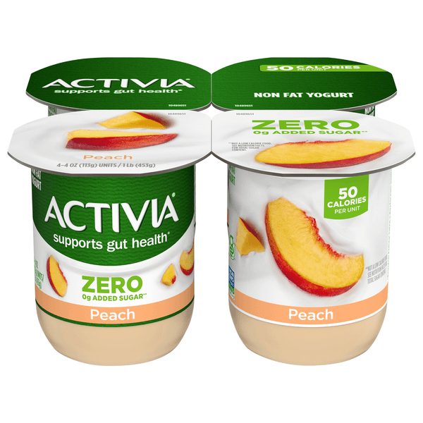 Activia, Yogurt, Nonfat, Peach