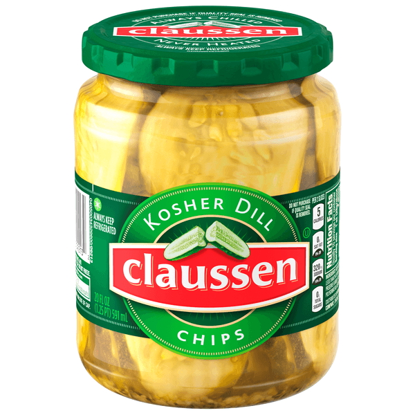 Claussen Kosher Dill Pickle Chips Jar