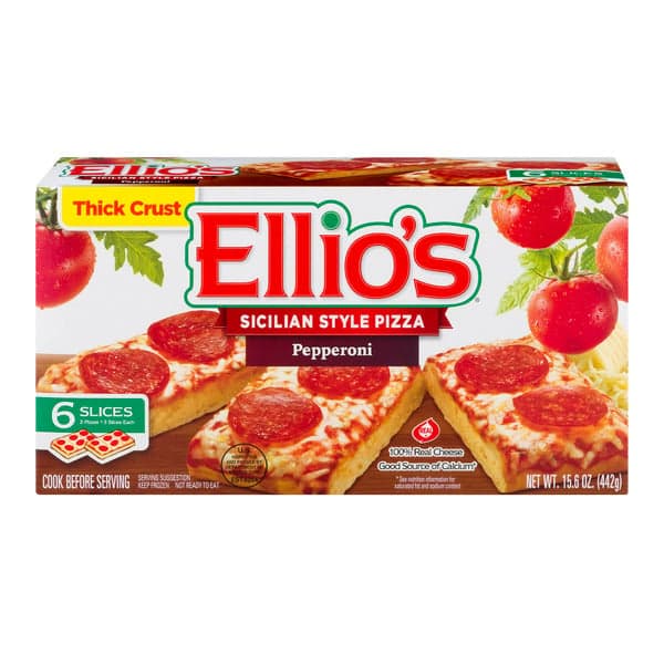 Ellio'S Sicilian Style Thick Crust Pizza Pepperoni