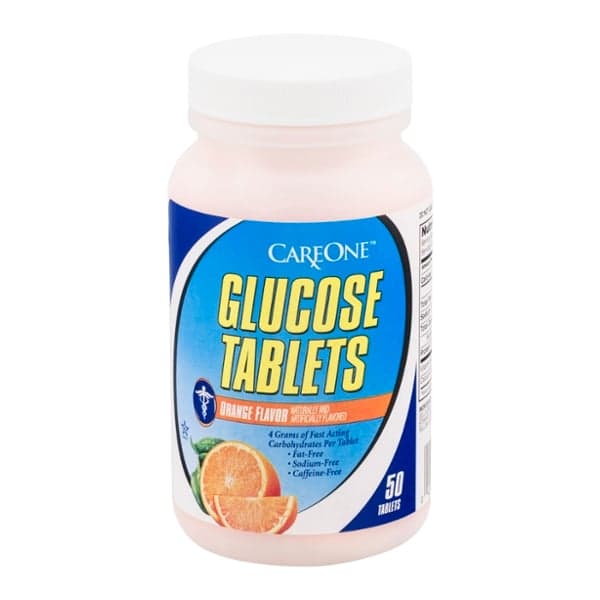 Careone Glucose Tablets Orange Flavor