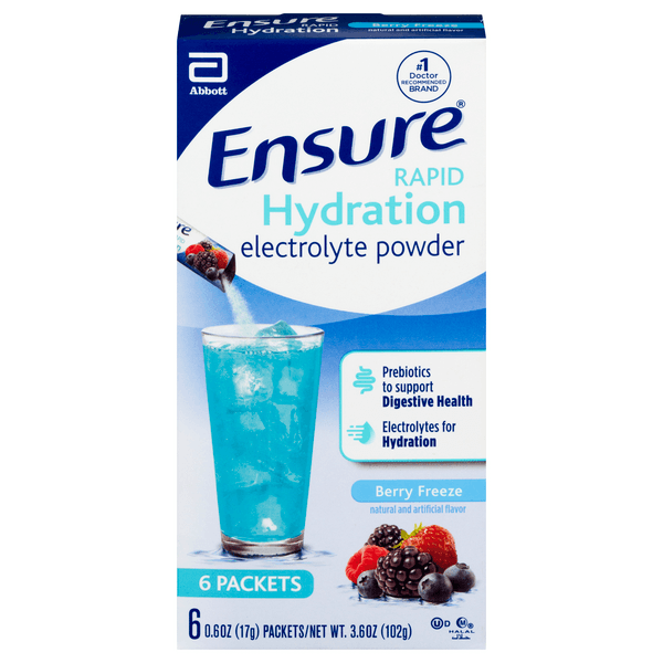 Ensure Rapid Hydration Electrolyte Powder Berry Freeze