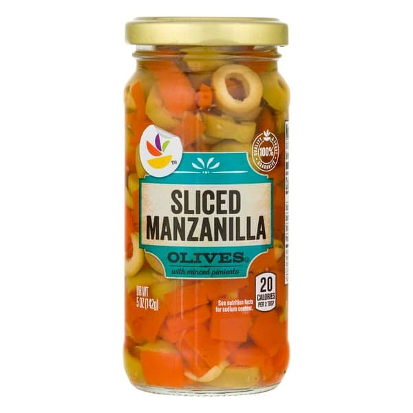 Our Brand Manzanilla Olives With Pimientos Sliced