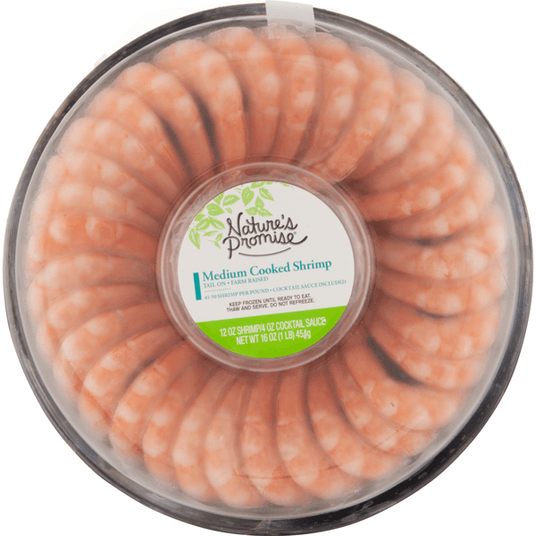 Nature'S Promise Farm Raised Med Cooked Shrimp Ring Cocktail Sauce