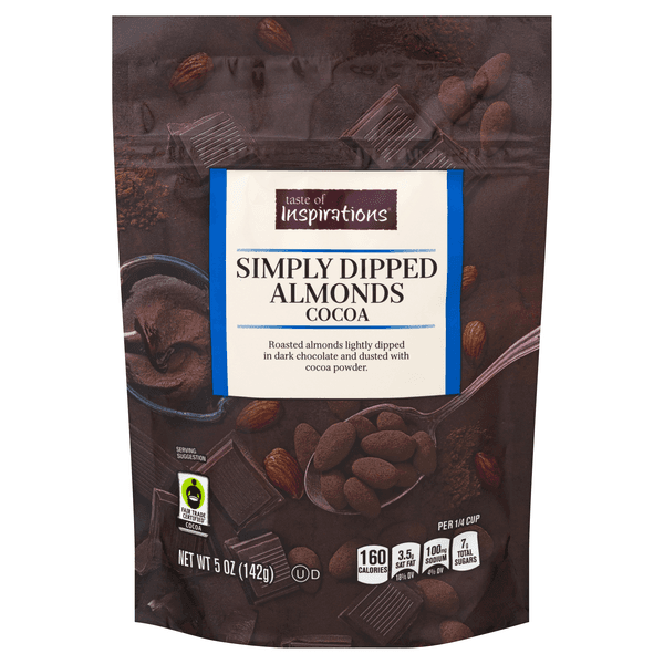 Taste Of Inspirations Simply Dipped Almonds Cocoa