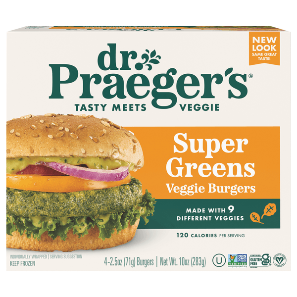 Dr. Praegers Veggie Burgers Gluten Free Super Greens