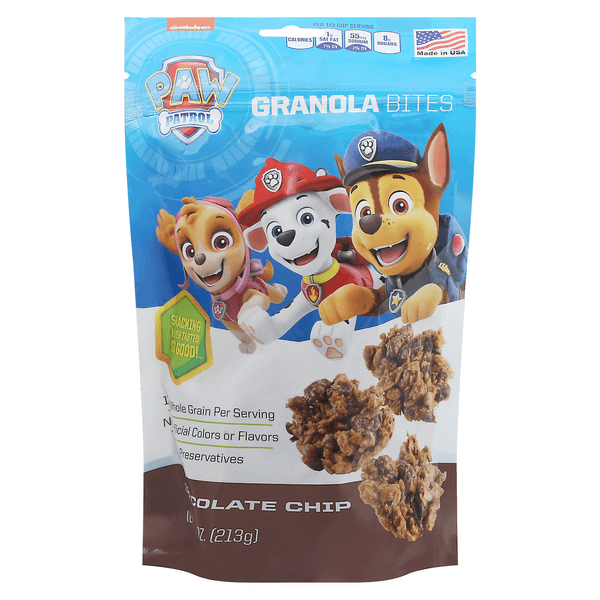 Paw Patrol Nickelodeon Granola Bites Chocolate Chip