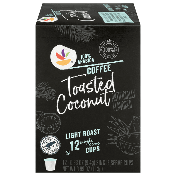 Stop & Shop Toasted Coconut Flavored Light Roast Single Serve Coffee