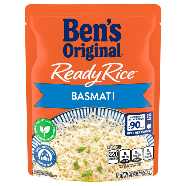 Ben's Original Ready Rice Easy Side Dish Basmati Rice Pouch