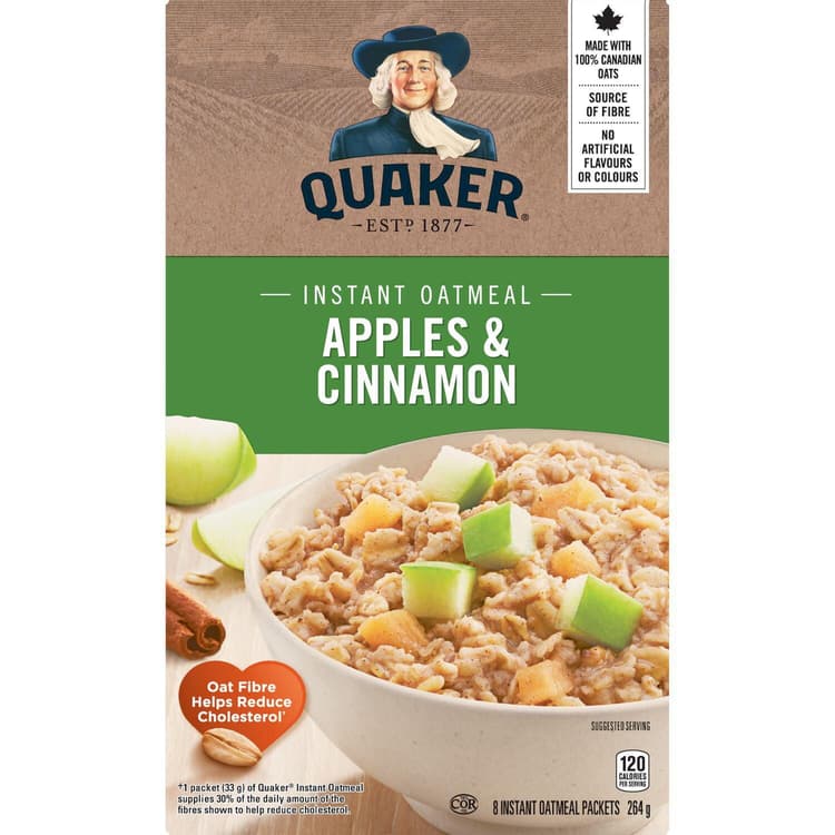 Quaker Instant Oatmeal, Apples & Cinnamon Flavor
