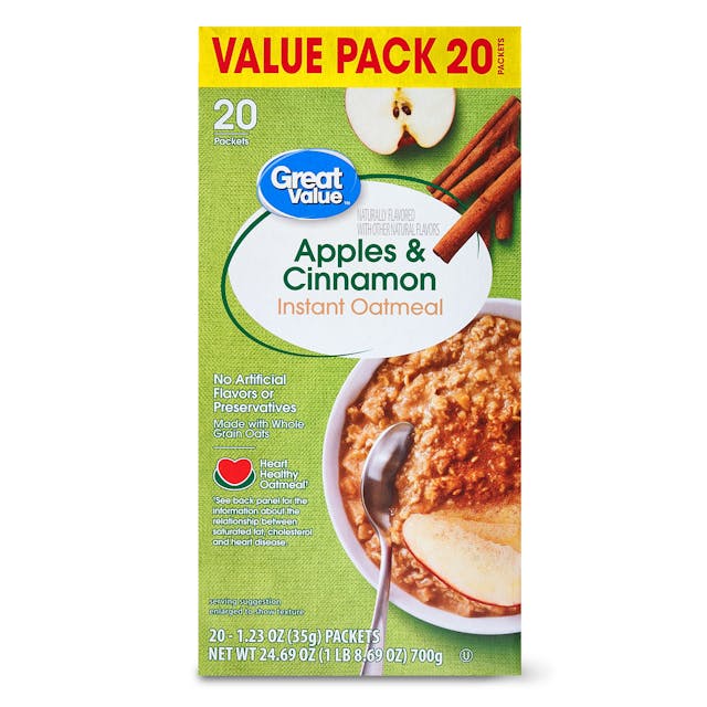Is it Corn Free? Great Value Apples & Cinnamon Instant Oatmeal, 20 Packets