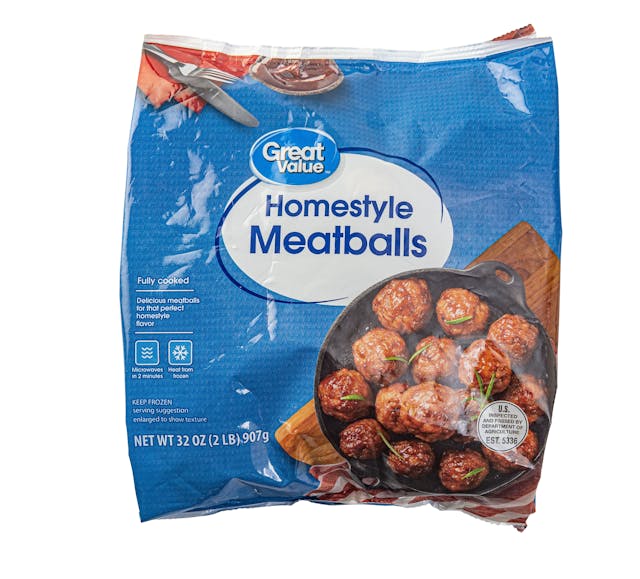 Is it Pescatarian? Great Value Fully Cooked Homestyle Meatballs