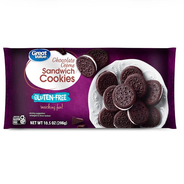 Is it Vegetarian? Great Value Gluten-free Chocolate Creme Sandwich Cookies