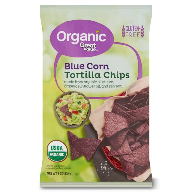 Great Value Organic Blue Corn Tortilla Chips