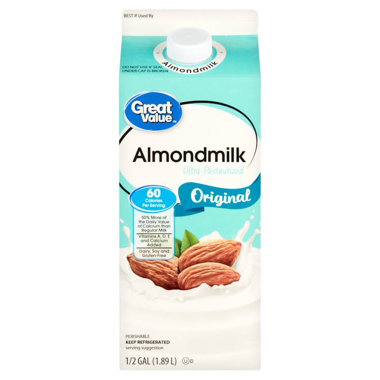 Great Value Original Almond Milk, Half Gallon