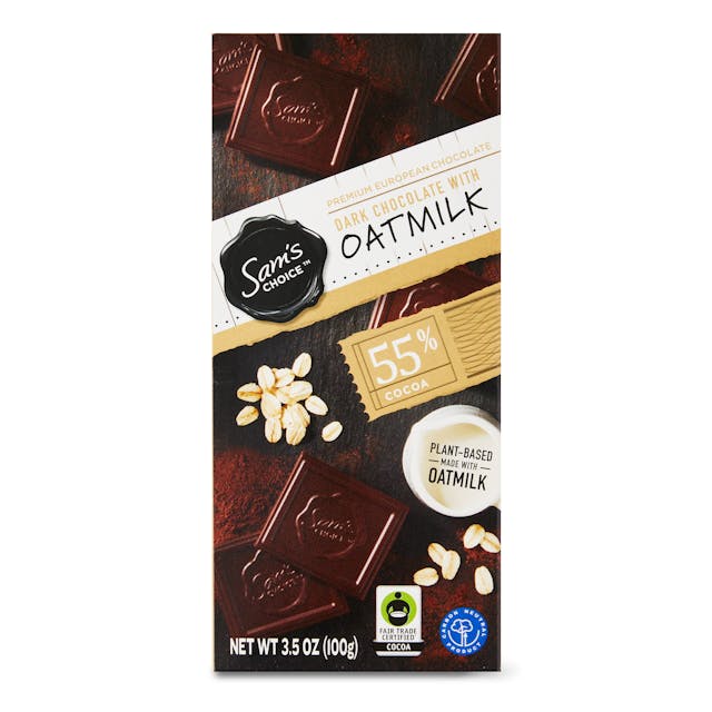 Is it Milk Free? Sam's Choice Dark Chocolate With Oatmilk 55% Cocoa