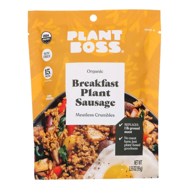 Plant Boss Organic Breakfast Plant Sausage Meatless Crumbles