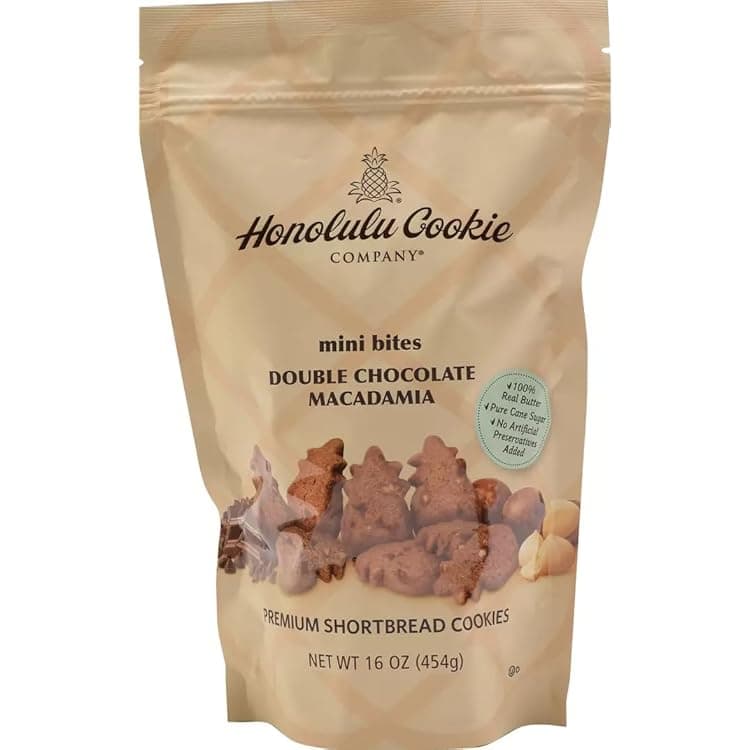 Honolulu Cookie Company Minibites Double Chocolate Macadamia