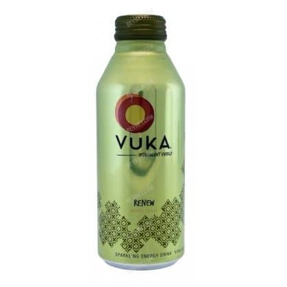 Vuka Energy Drink, Sparkling, Renew, Mango Peach