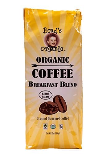Brads Organic Coffee, Gourmet, Ground, Light Roast, Breakfast Blend