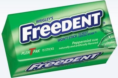 Freedent, Peppermint Gum, Mint Candy Packs