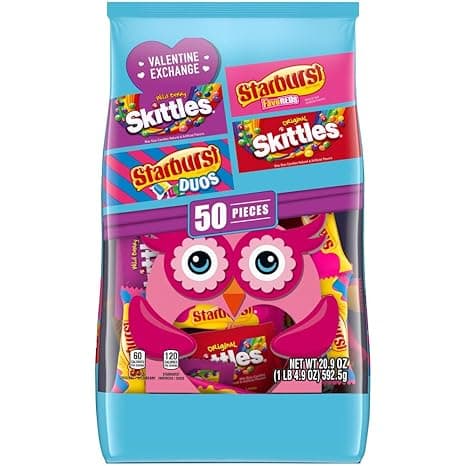 Skittles & Starburst Fun Size Valentine Class Exchange Assorted Candy