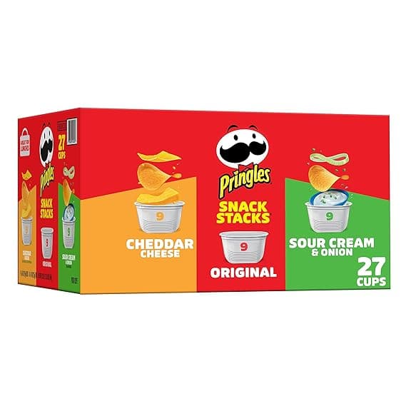 Pringles Variety Snack Stax Cheddar Cheese, Original, Sour Cream