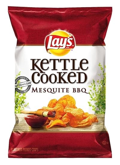 Lay'S, Kettle Cooked - Potato Chips, Mesquite Bbq Flavored