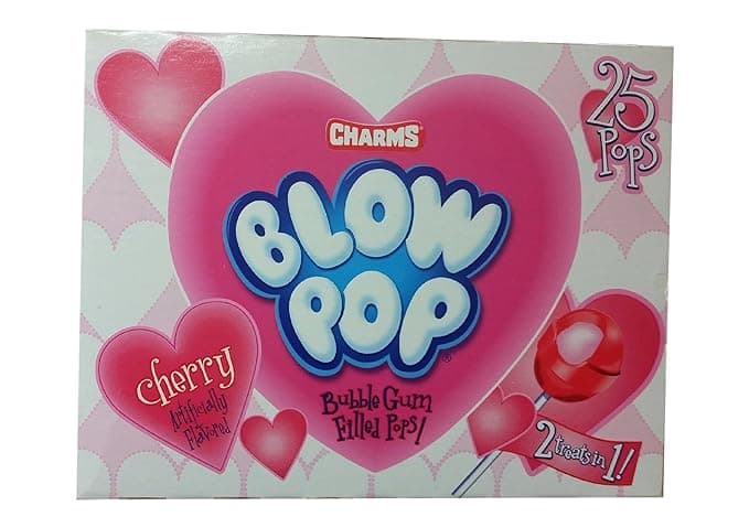 Charms Blow Pops - Cherry - Of 25 Pops