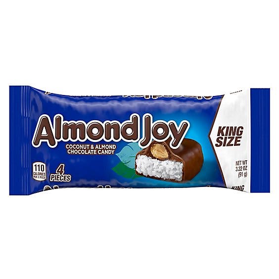 Is it Pescatarian? Almond Joy Candy Bar Milk Chocolate Coconut & Almonds King Size