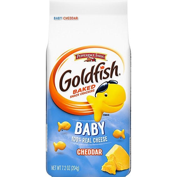 Is it Pescatarian? Pepperidge Farm Goldfish Crackers Baked Snack Baby Cheddar