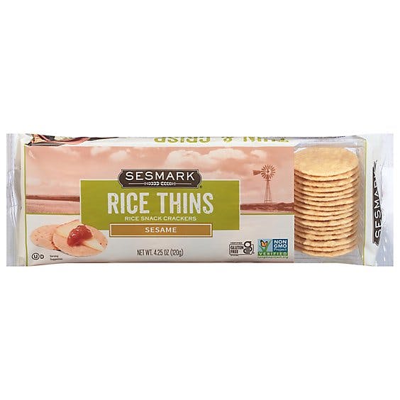 Is it Pescatarian? Sesmark Crackers Rice Thins Sesame