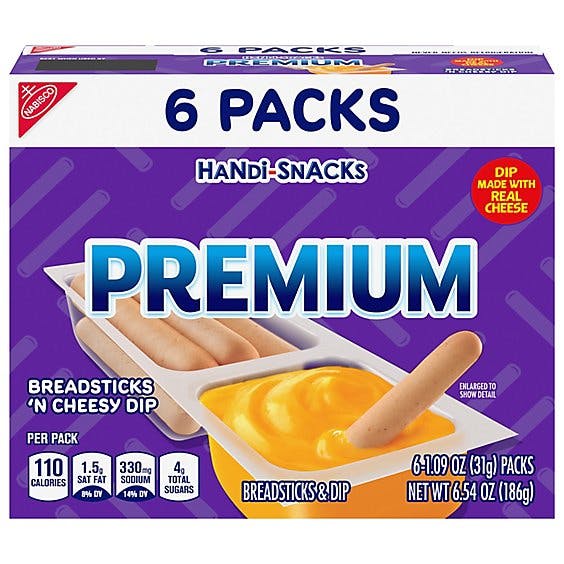 Is it Soy Free? Handi-snacks Premium Breadsticks 'n Cheesy Dip Snack Packs