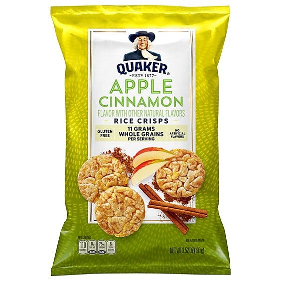 Is it Vegan? Quaker Popped Rice Crisps Gluten Free Apple Cinnamon