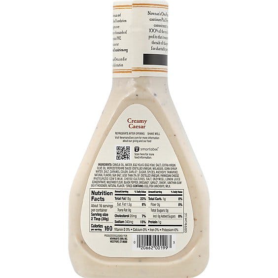 Is it Wheat Free? Newmans Own Dressing Creamy Caesar