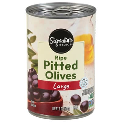 Signature Select Olives Pitted Ripe Large