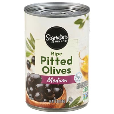 Signature Select Olives Pitted Ripe Medium