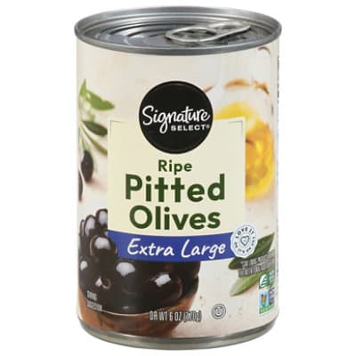 Signature Select Olives Pitted Ripe Extra Large