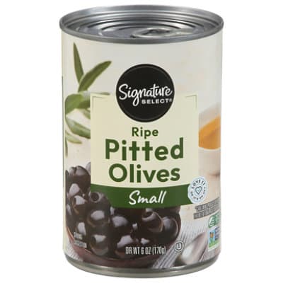 Signature Select Olives Pitted Ripe Small