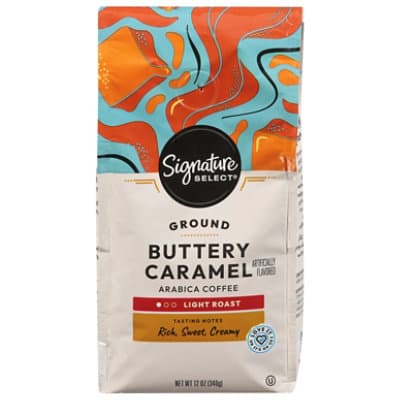 Signature Select Coffee Ground Light Roast Buttery Caramel